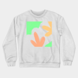 Green orange yellow watercolor art Crewneck Sweatshirt